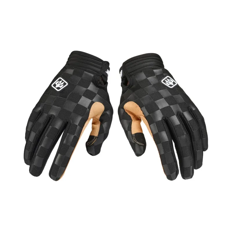 GXT Riding Equipment Cycling Glove Unisex Microfiber Fabric Black White-1