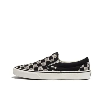 Vans Silp On Classic Stitch Checkerboard 'Grey Black'