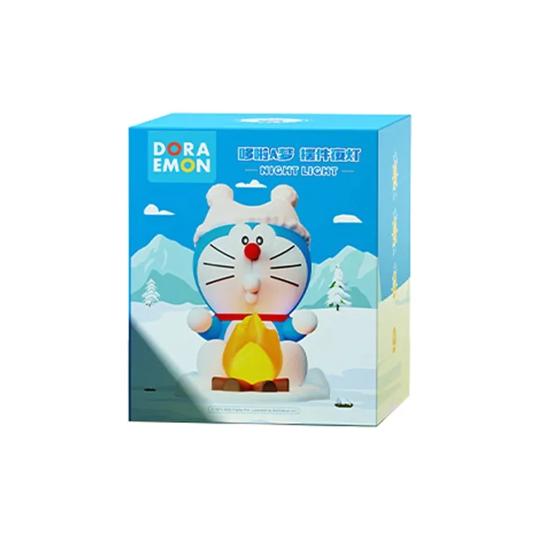 ROCK Doraemon Characters Ornament Night Light Cute Styling Comfortable Warm Light Chibi Figures-2