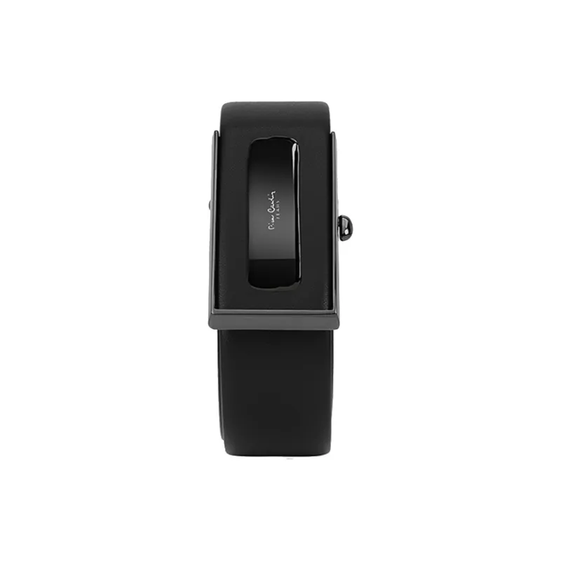 PIERRE CARDIN Stainless Steel Automatic Buckle Belt Top Grain Cow Leather Belts Men's Black-3