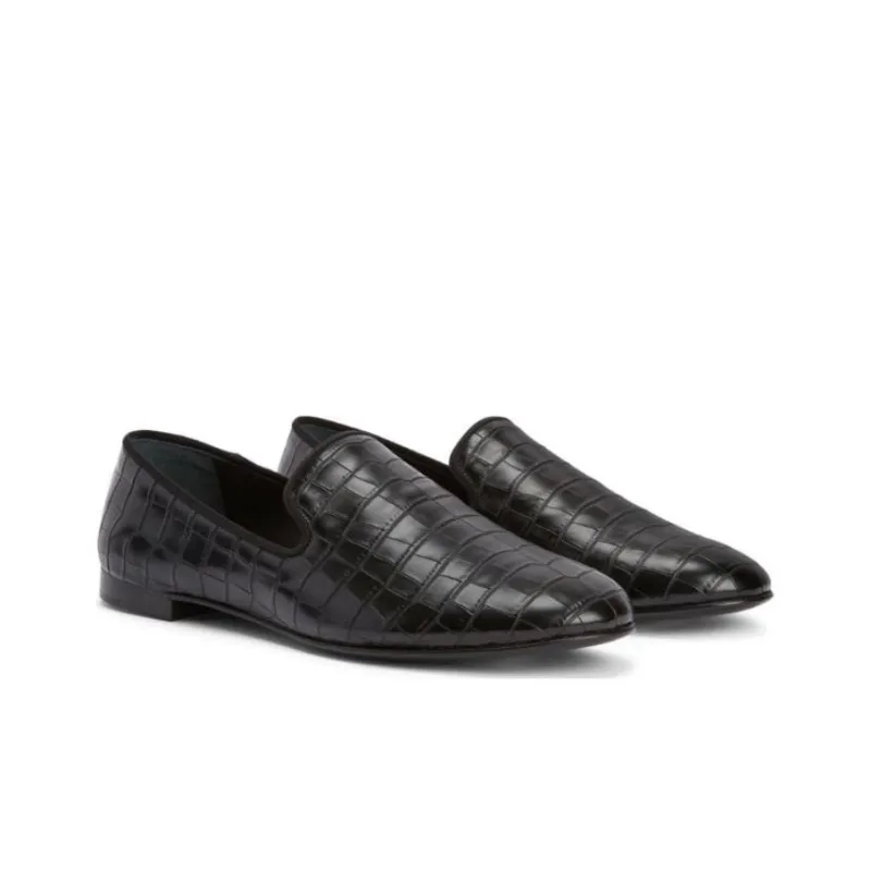 Giuseppe Zanotti Seymour Embossed Leather Loafers-2