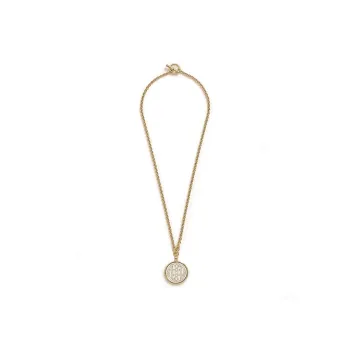 HERMES Cloisonné Hardware Necklaces Women's Gold
