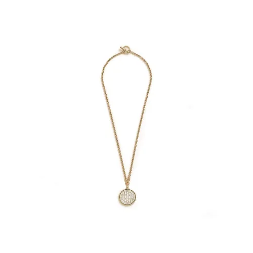 HERMES Cloisonné Hardware Necklaces Women's Gold
