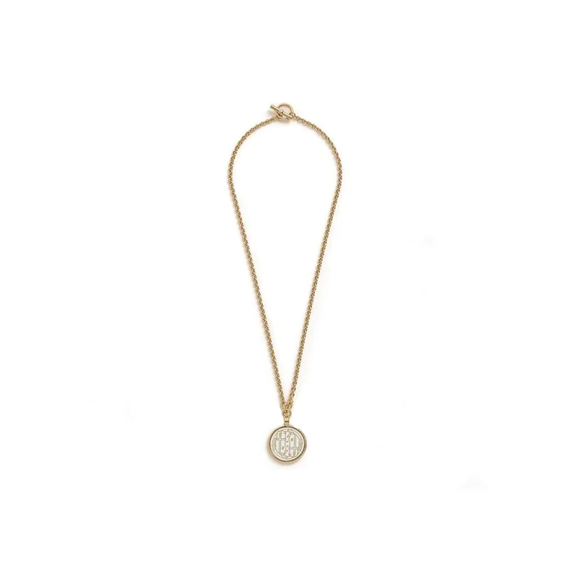 HERMES Cloisonné Hardware Necklaces Women's Gold-0