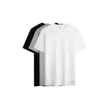 CALVIN KLEIN T Shirt Men's Space Black/Marble Gray/Moon White