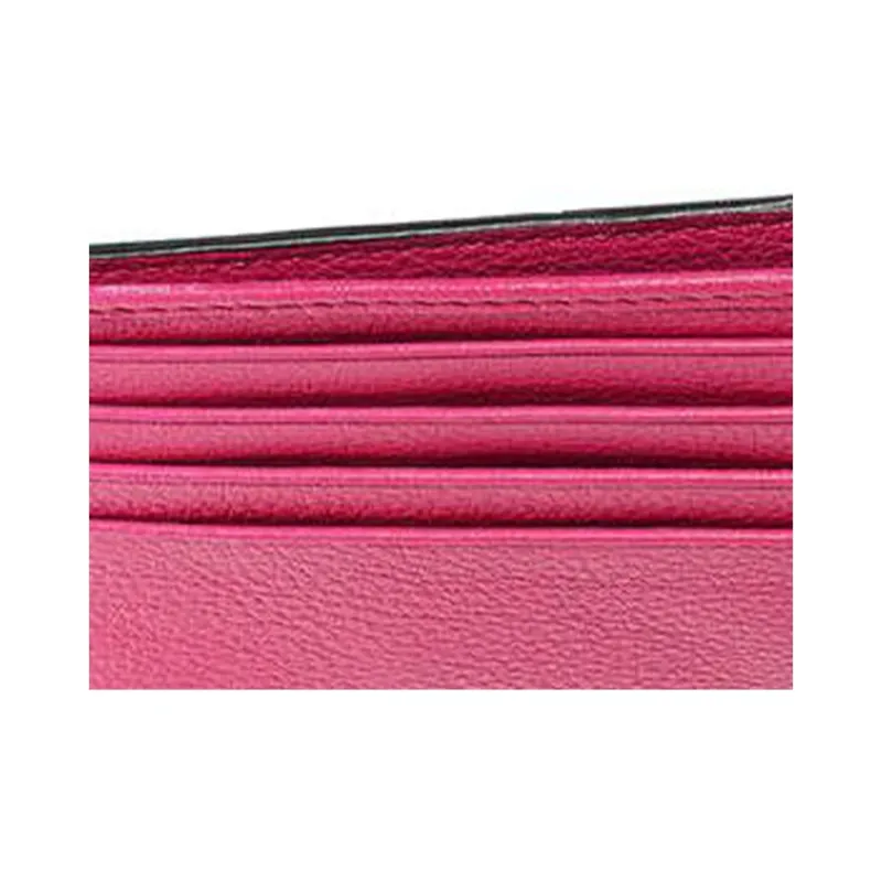 GUCCI Leather Wallet Unisex Bright Pink-4