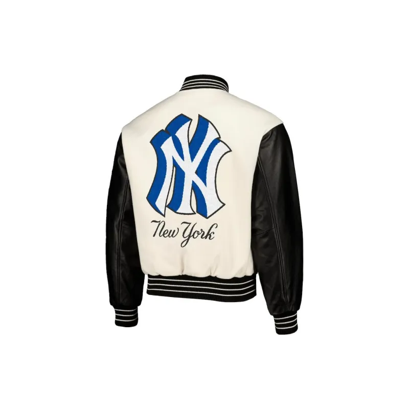 MLB x PLEASURES FW23 Baseball Jacket Men's White-1