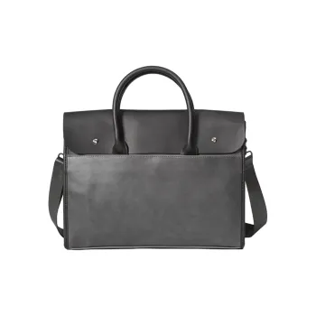 Slazenger PU Laptop Bag Briefcase Handbag Regular Unisex Gray/Coffee