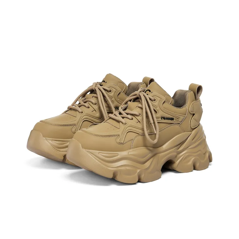 C°BANNER Low Top Chunky Sneakers Women's Milk Tea-2
