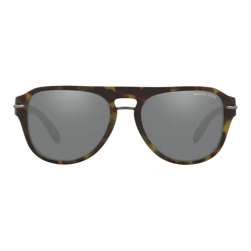 MICHAEL KORS Plastic Aviator Sunglasses Men's Brown-1
