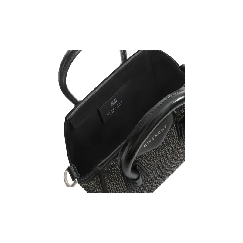 Givenchy Antigona Viscose Shoulder Bag Crossbody Bag Handbag Extra Mini Women's Black-3