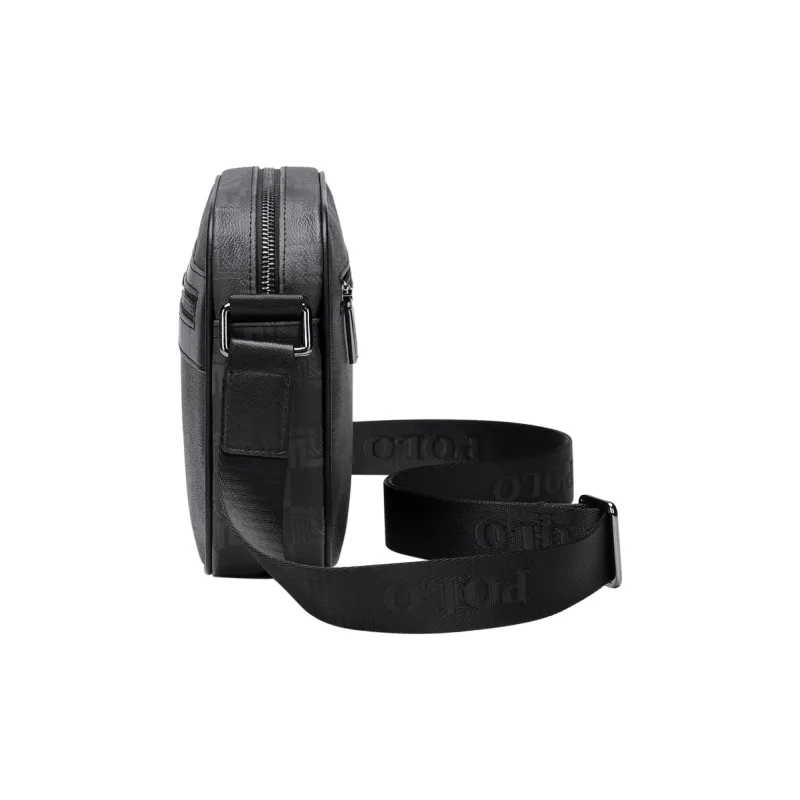 POLO PVC Synthetic Leather Shoulder Bag Regular Men's Black-3