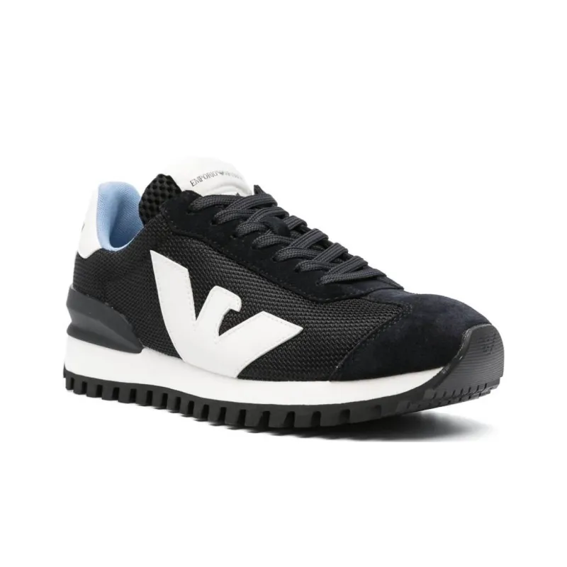 EMPORIO ARMANI Logo-patch Panelled Sneakers-2