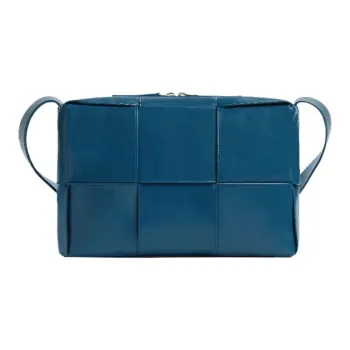 Bottega Veneta ARCO Cow Leather Crossbody Bag Shoulder Bag Medium Size Men's Deep Sea Blue