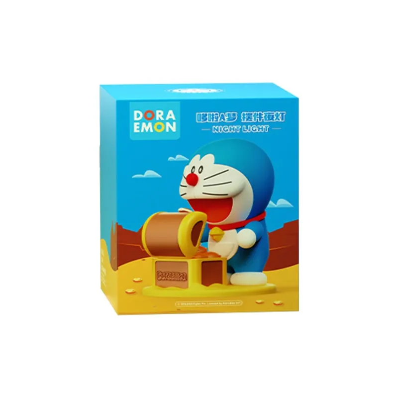 ROCK Doraemon Characters Ornament Night Light Cute Styling Comfortable Warm Light Chibi Figures-7