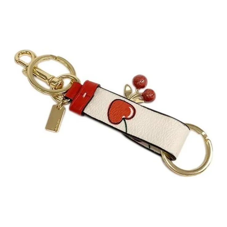 COACH Trigger Coated Canvas With Smooth Leather Bag Accessory Women's White-4