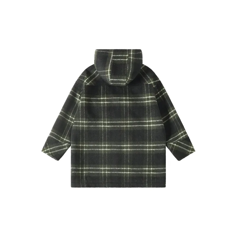 Saotome Coats Women's Black Green Plaid-1