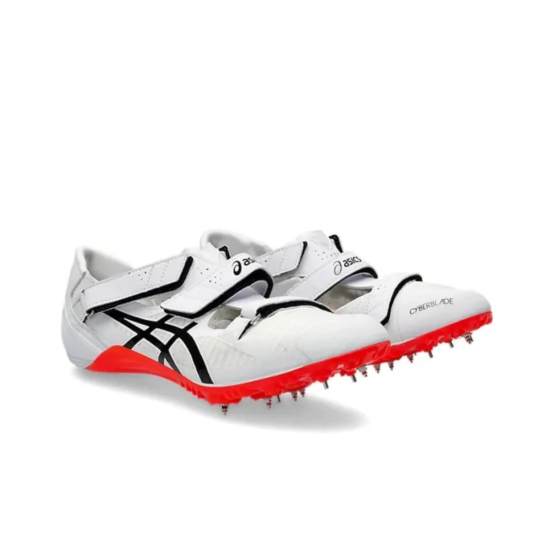 Asics Cushioning Wear Resistant Low Top Running Shoes Unisex White Red-2