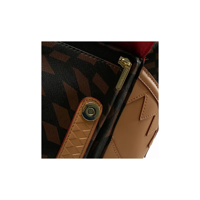SPRAYGROUND PVC Polyvinyl Chloride Backpack Large Size Unisex Brown-3