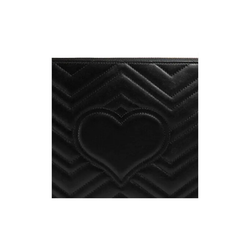 GUCCI GG Marmont Leather Clutch Women's Black-4