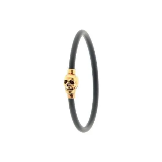 Alexander McQueen Skull Charm Cord Bracelet-3