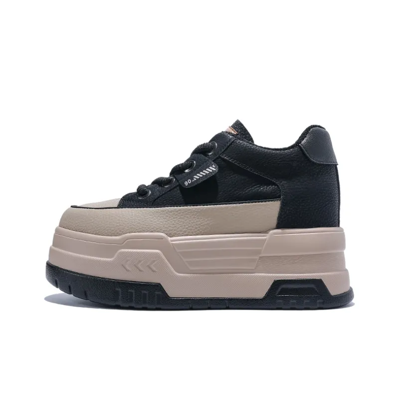 Junjali Abrasion Resistant Height Increasing Low Top Casual Shoes 8cm Women's-3