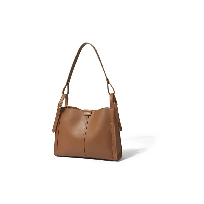 RED DRAGONFLY Cow Leather Tote Bag, Shopping Bag, Crossbody Bag, Shoulder Bag Regular Women's Brown-1