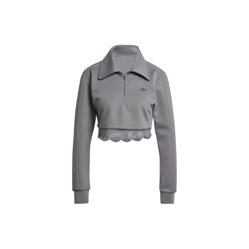 Adidas Originals Gray Series TRACK TOP Sweatshirt Women's Gray-0