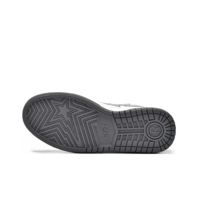 A BATHING APE Court Sta Low 'White Gray'-4