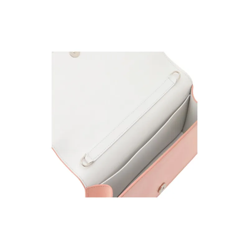 FERRAGAMO GANCINI Palm Calfskin Crossbody Bag Shoulder Bag Women's Nirende Pink & Optical White-5