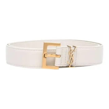 SAINT LAURENT Cassandre Leather Belt