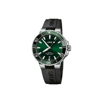 Oris Automatic Mechanical Movement Men's Watches Watch 41.5mm Green Dial Stainless Steel Case Rubber Strap