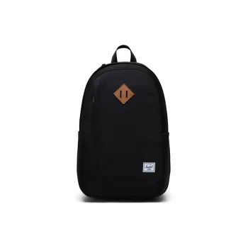 Herschel Recyclable Material Side Zipper Backpack Unisex Black