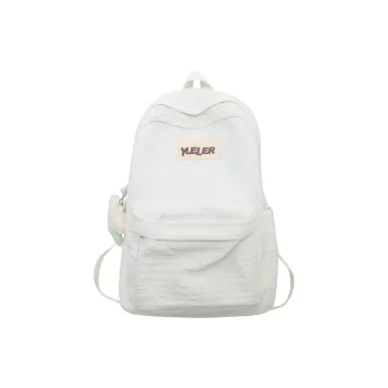 OUZIHUANG Nylon Backpack Large Size Unisex Black/White/Yellow/Green/Pink/Blue