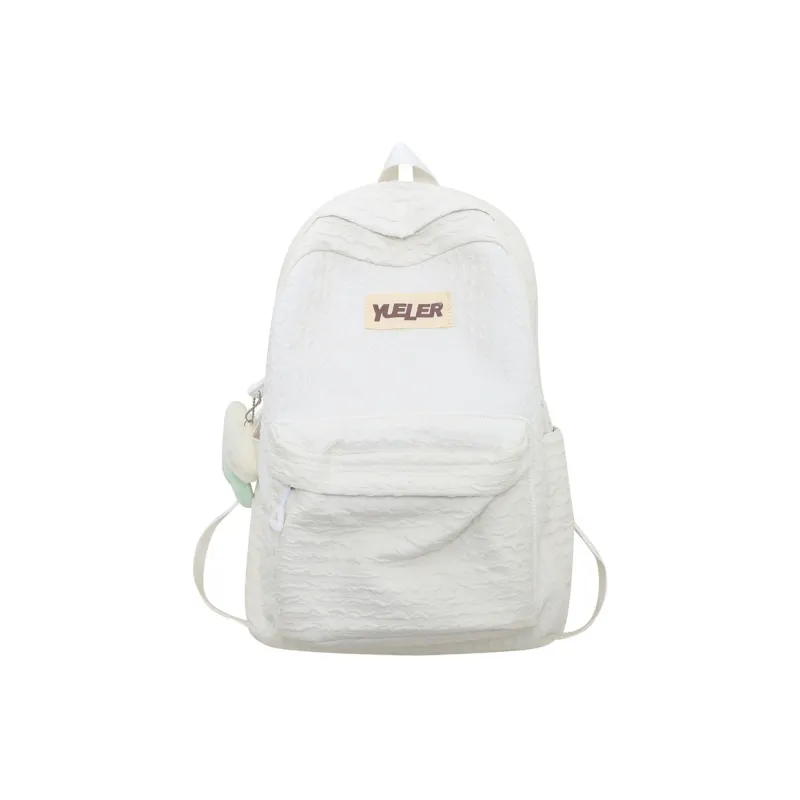 OUZIHUANG Nylon Backpack Large Size Unisex Black/White/Yellow/Green/Pink/Blue-0
