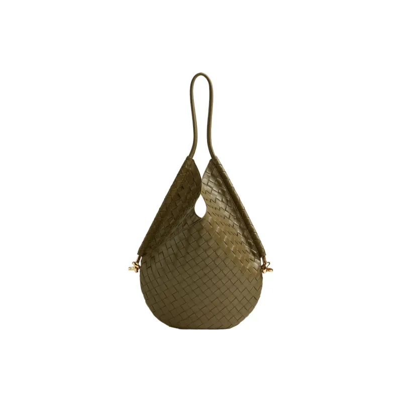 Bottega Veneta Solstice Sheepskin Handbag, Shoulder Bag Women's Mud Brown-0