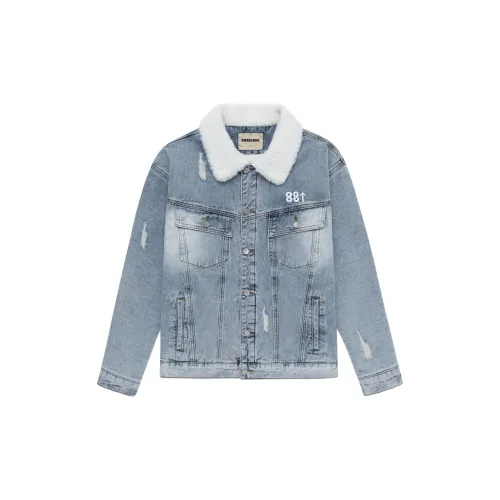 88rising Denim Jackets Unisex Washed Blue