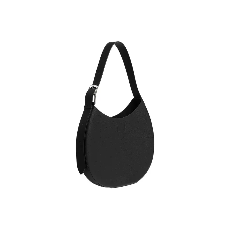HERMES Togo Leather With Swift Calfskin Crescent Bag, Handbag, Shoulder Bag Regular Women's Black-2