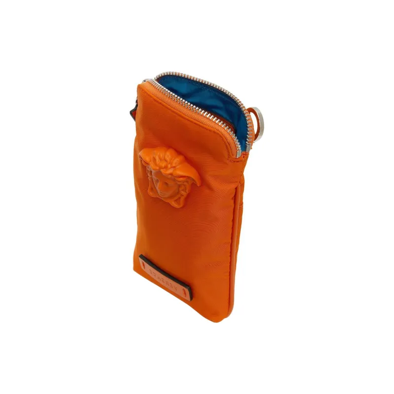 VERSACE Nylon Crossbody Bags Cell Phone Pouch Men's Orange-3