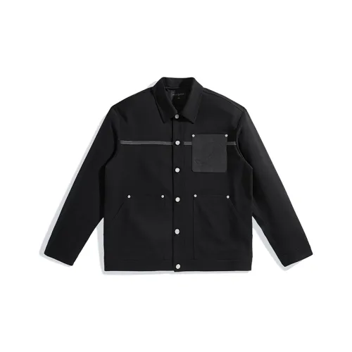 PEACEBIRD MEN Jackets Unisex Black Wide Fit