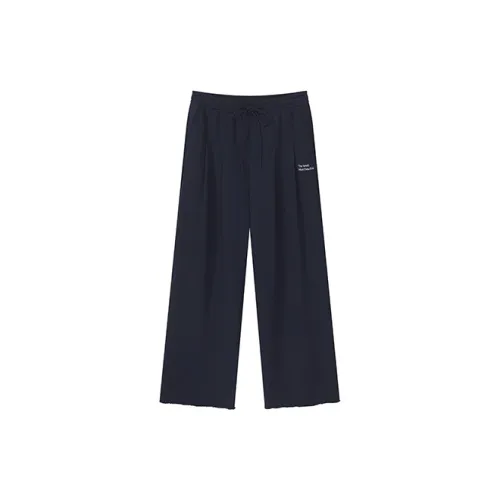 YOSHIYOYI Knitted Sweatpants Unisex Navy Blue