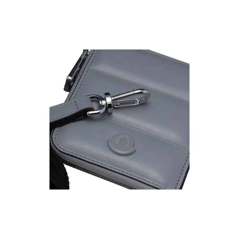 Moncler Leather Wallet Unisex Silver-4