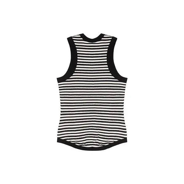SAINT LAURENT Cassandre Striped Tank Top-1