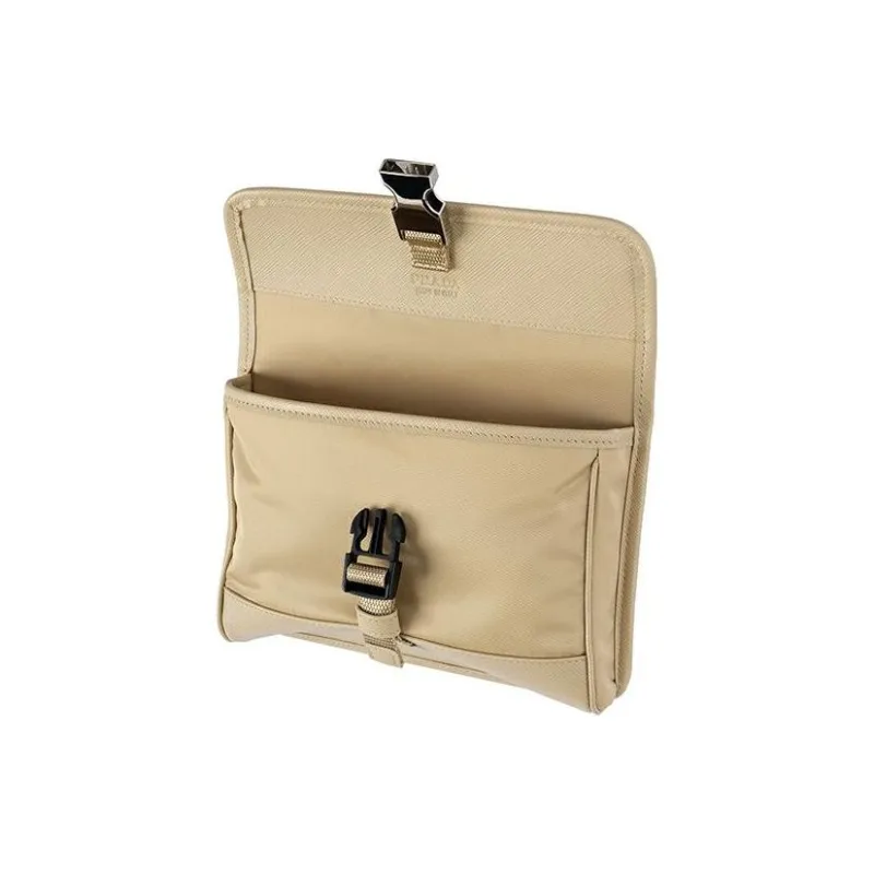 PRADA Saffiano Nylon Camera Bag Cell Phone Pouch Crossbody Bag Shoulder Bag Unisex Light Brown-3