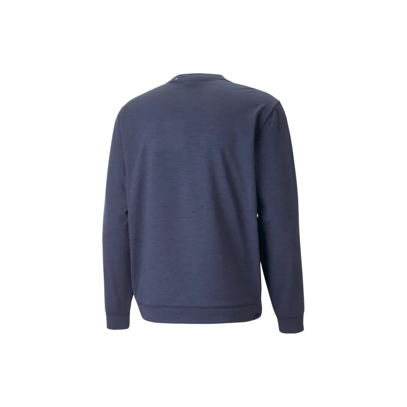 PUMA Sweat De Golf Col Rond Chiné Cloudspun Homme Sweatshirt Men's Blue-1