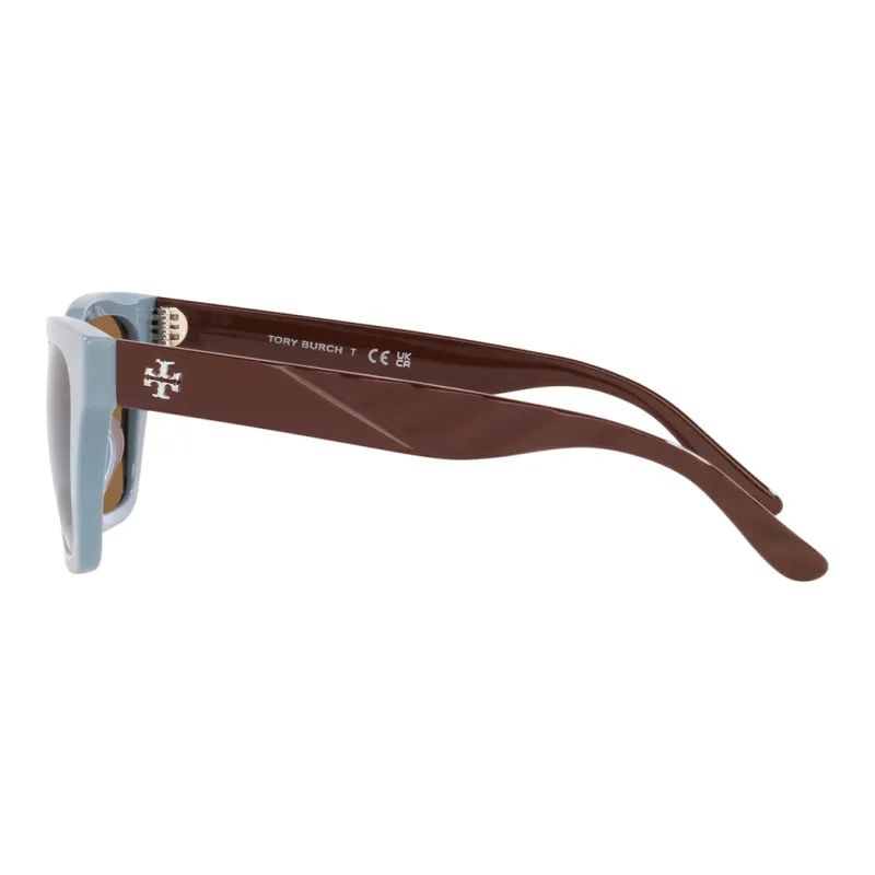 TORY BURCH Plastic Rectangular Sunglasses Women's Blue-3