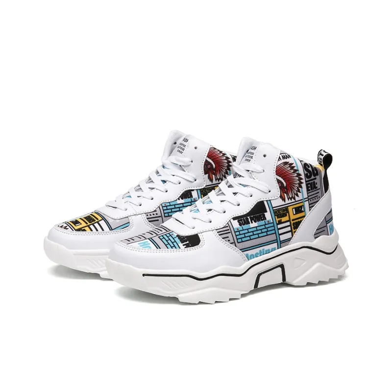 PLAY COBBLER Coverage Warm Slip-Resistant Cushioning Wear-Resistant High-Top Skateboard Shoes Unisex-1