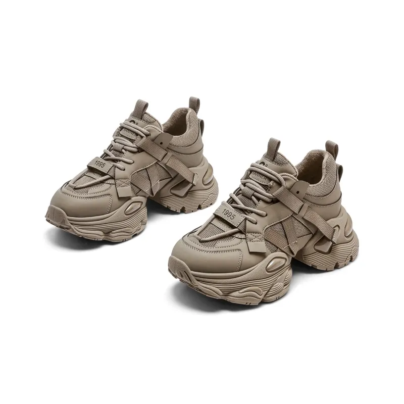 C°BANNER Low Top Chunky Sneakers Women's Coffee-2