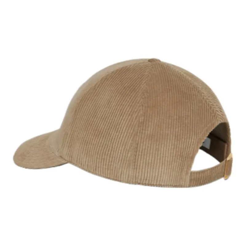 CELINE Cashmere Corduroy Baseball Caps Women's Brown-3