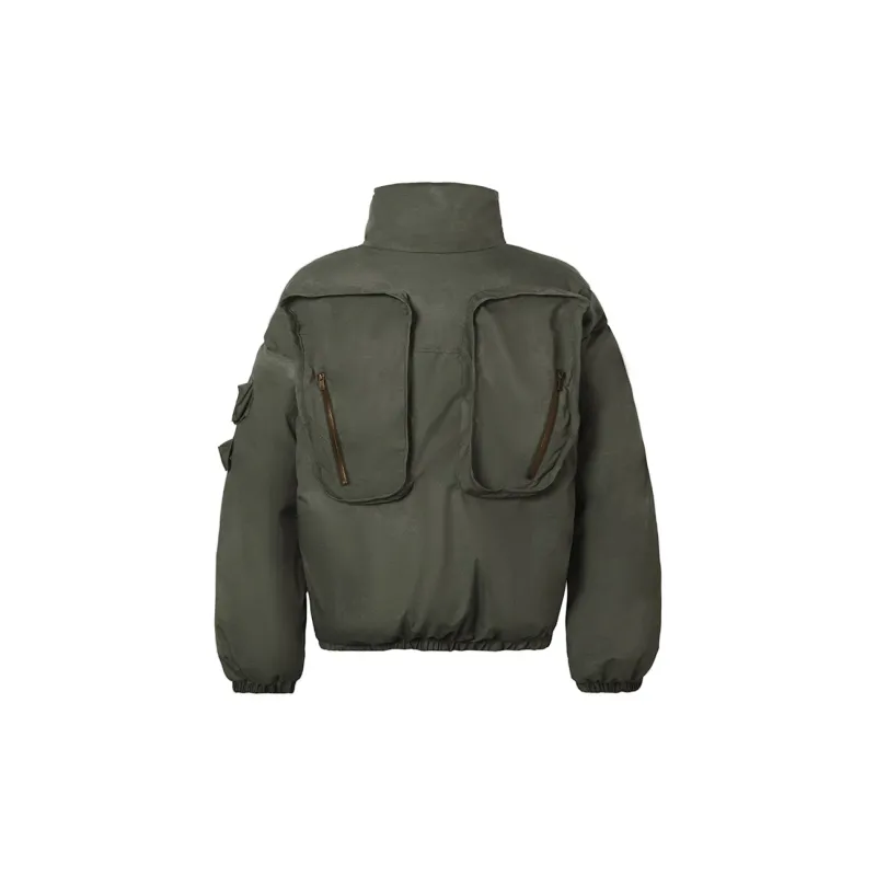 ROCAWEAR Puffer Jacket Unisex Army Green-1